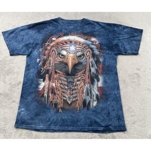 The Mountain Shirt Size Large Mens Tie‎ Dye Bald Eagle Native American 2016